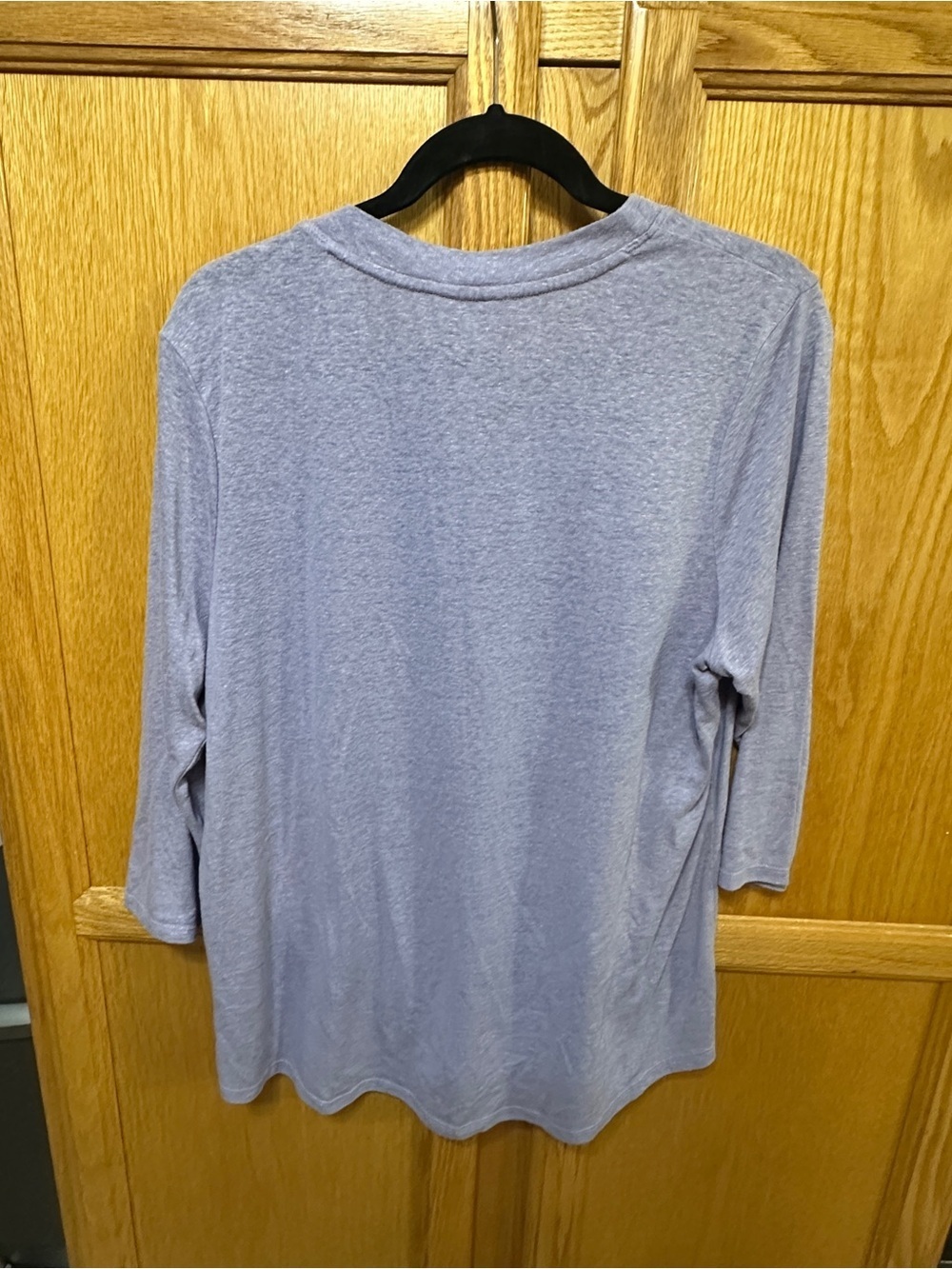 Orvis Lavender V-Neck Short Sleeve Tee - Picture 3 of 8